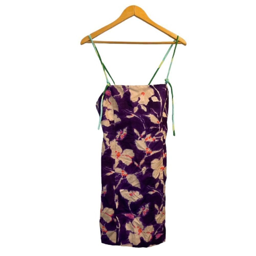 ZARA Floral Linen Blend Dress NWT